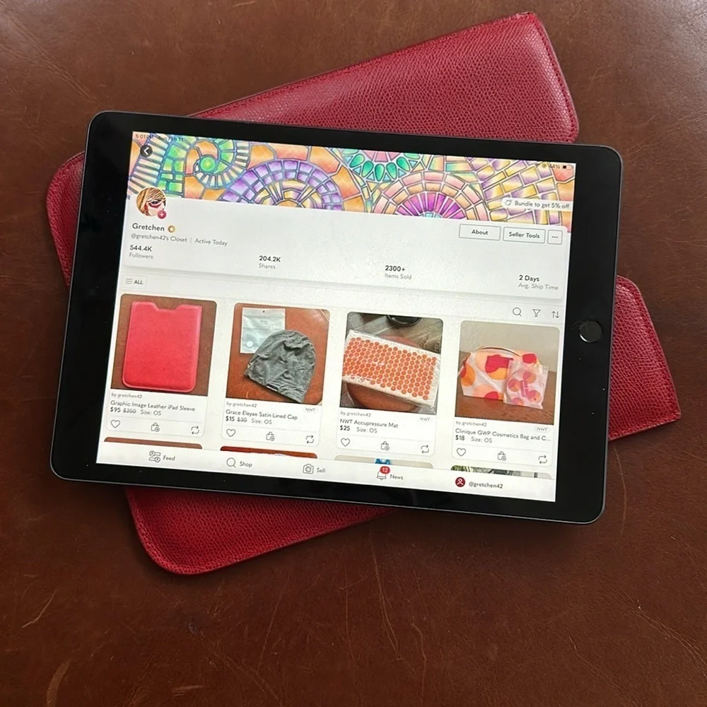 Graphic Image Leather iPad Sleeve